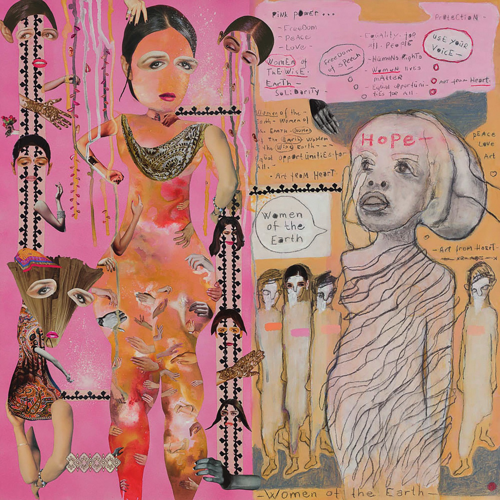 Women of the Earth — painted by artists in Pakistan and Norway