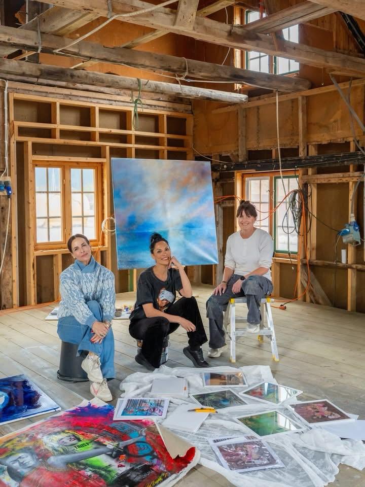 In the barn studio